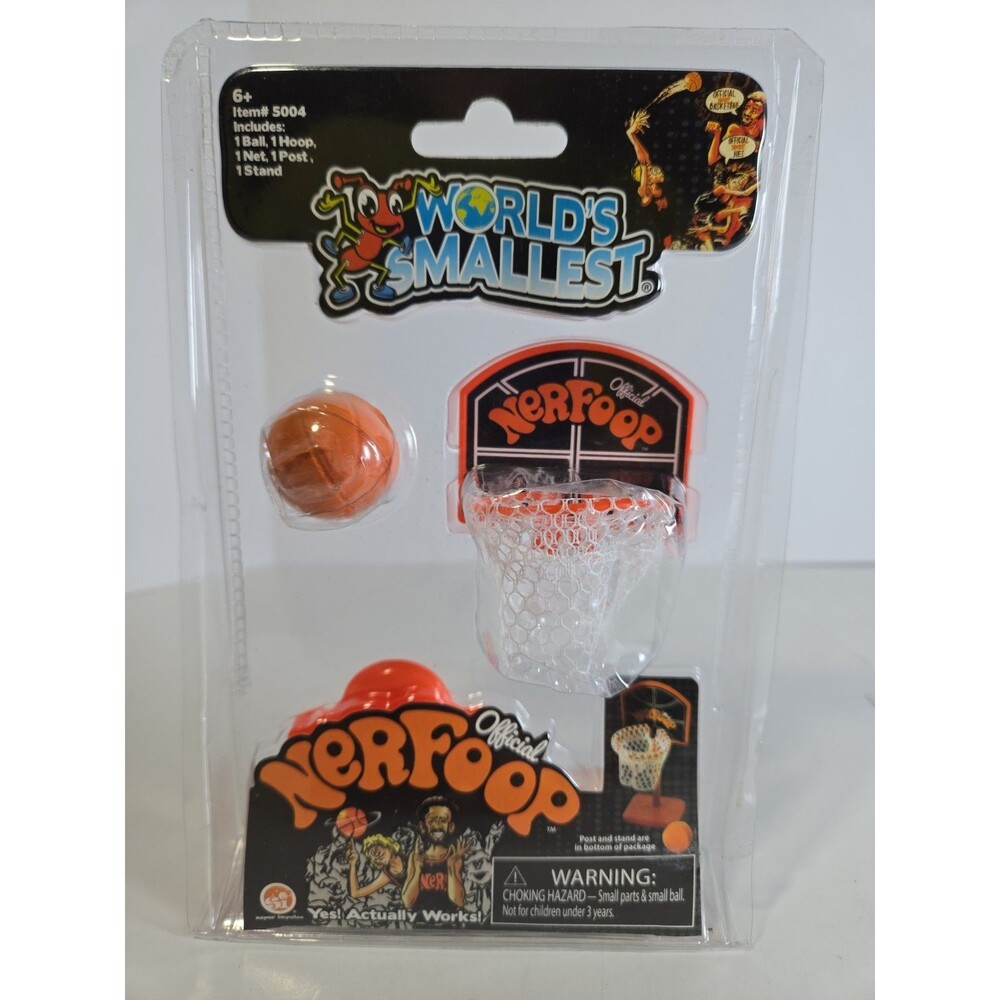 World's Smallest NERF HOOP Basketball Official Toy NIP